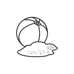 beach balloon plastic toy isolated icon