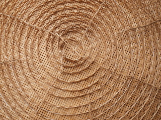 Naklejka premium Circular weave bamboo To wear silkworms and produce silk fibers Thai local textile industry