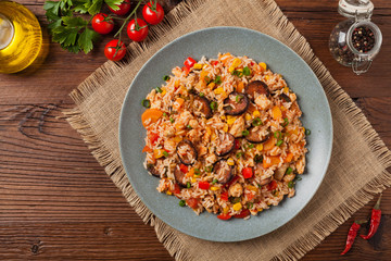 Traditional jambalaya.