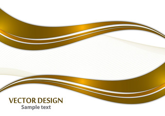 Abstract curved wavy lines with shadow, smooth stripe. Colorful shiny waves with lines created with the blend tool.