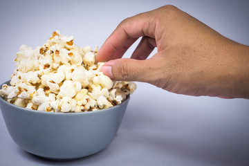 popcorn in a bowl