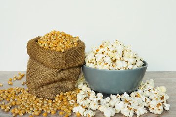 popcorn in a bowl