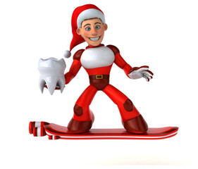 Fun Super Santa Claus - 3D Illustration