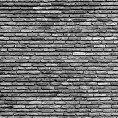 Background old vintage brick wall texture, closeup. Black and white