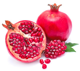 pomegranate isolated on white background