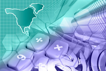 Mail signs, graph and map