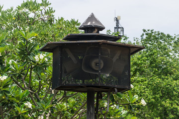 Louder Speaker broadcast in Black Home cage Garden