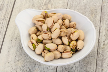 Pistachio nuts heap