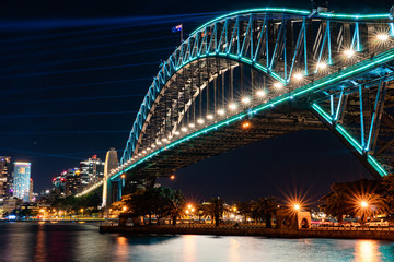 Naklejka na ściany i meble Sydney Harbour Bridge (Vivid Lights)
