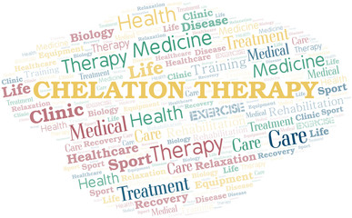 Chelation Therapy word cloud. Wordcloud made with text only.
