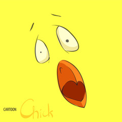 Chick face illustration