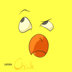 Chick face illustration