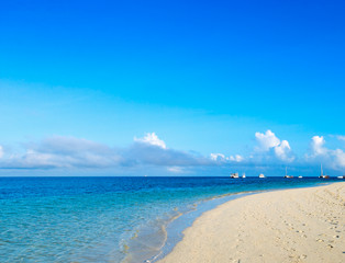 Beautiful sky and blue sea