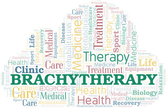 Brachytherapy word cloud. Wordcloud made with text only.