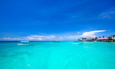 Beautiful sky and blue sea