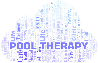Obraz premium Pool Therapy word cloud. Wordcloud made with text only.