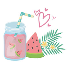 Watermelon juice drink design vector illustration