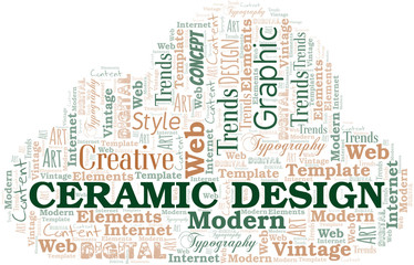 Ceramic Design word cloud. Wordcloud made with text only.