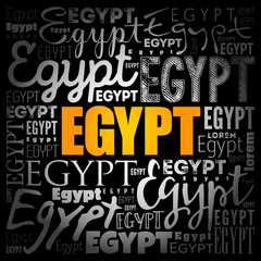 Egypt wallpaper word cloud, travel concept background