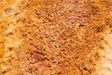 Acid and salty concretions in Dallol site in the Danakil Depression in Ethiopia, Africa