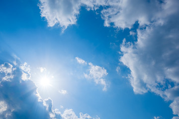 Fototapeta na wymiar 【写真素材】 青空　空　雲　初夏の空　背景　背景素材　6月　コピースペース