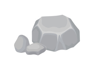 Three stones next to each other. Vector illustration on white background.