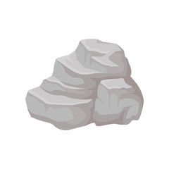 Rock with multiple platforms. Vector illustration on white background.