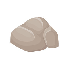 Two gray stones next to each other. Vector illustration on white background.