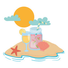 Watermelon and orange juice drink design