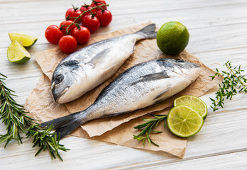 Fresh fish dorado