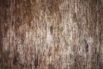 Grunge, dirty wood surface. Antique brown rustic wooden backdrop.