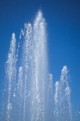  Fountain. Summer heat. Water flies up