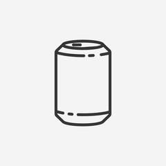 Soda bottle aluminum can icon. New trendy art style bottle can vector graphic. Illustration