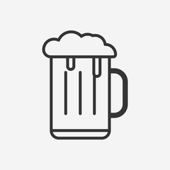 Beer icon. New trendy style beer mug vector design. New trend style.