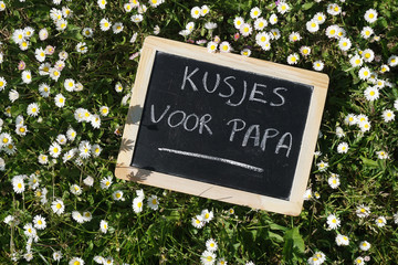 Kisses for dad written in Dutch