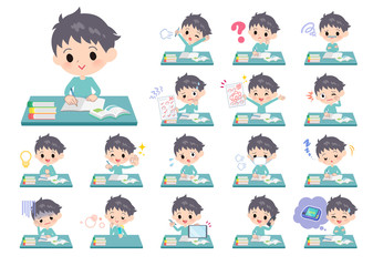 blue clothing boy_study