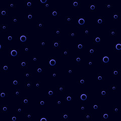 Bubbles in the water. Blue rings. Seamless pattern. illustration.