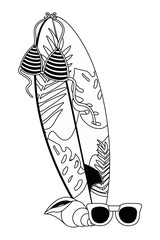 Summer and vacation icon set design