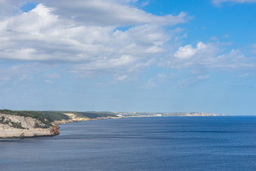 Fototapeta na wymiar Aerial view of butiful landscape in Menorca Spain