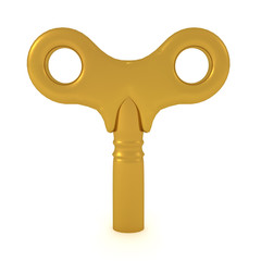 Fototapeta na wymiar 3D Rendering of wind up toy key