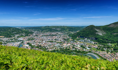 Panorama of the city of Lourdes , famous for his pilgrimage