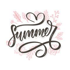 Vector word sale .Letters made of flowers and leaves Summer sale Holiday Flyer Banner Poster Summer sales