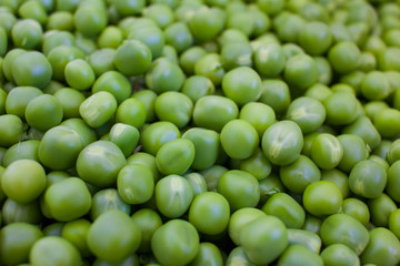 Green pea. Fresh Peeled Peas.