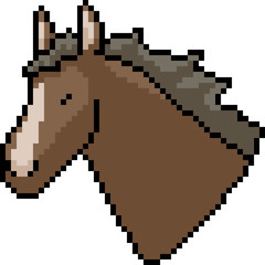 Fototapeta premium vector pixel art horse head
