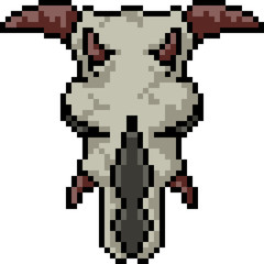 vector pixel art devil skull