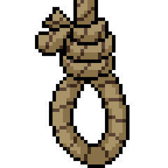 Obraz premium vector pixel art rope