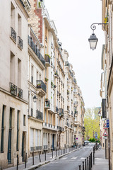 PARIS, FRANCE - APRIL 22, 2019: Street view of Paris city, France.
