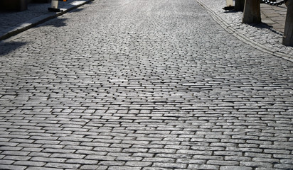 Old cobblestone pavement