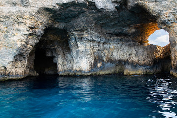 Fototapeta premium Malta. Comino island caves.
