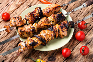 Meat skewers or shish kebab